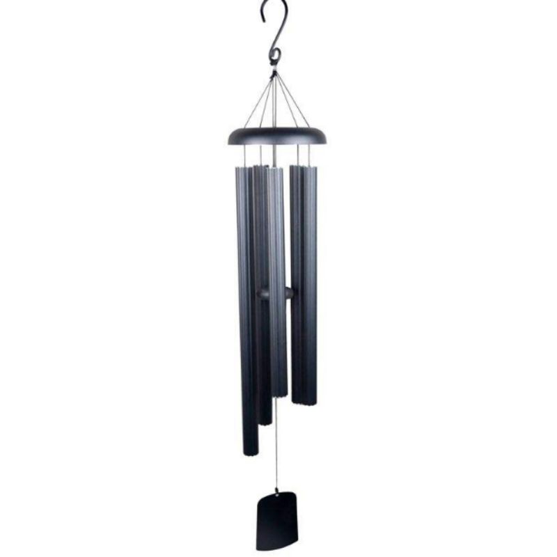 Black Metal Harmonious Tuned Hanging Wind Chime - 112cm