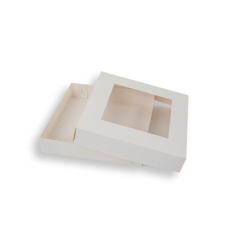 White Cookie/Chocolate Box - 15.5cm x 15.5cm x 3cm