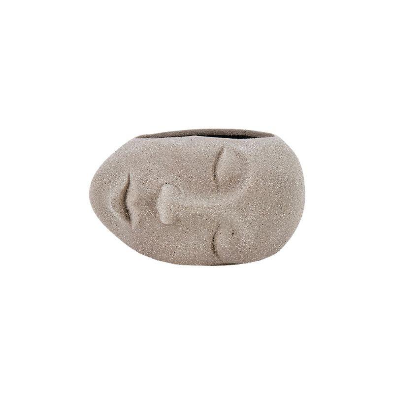 Stoneware Head Pot - 17.8cm x 14.5cm x 11.3cm