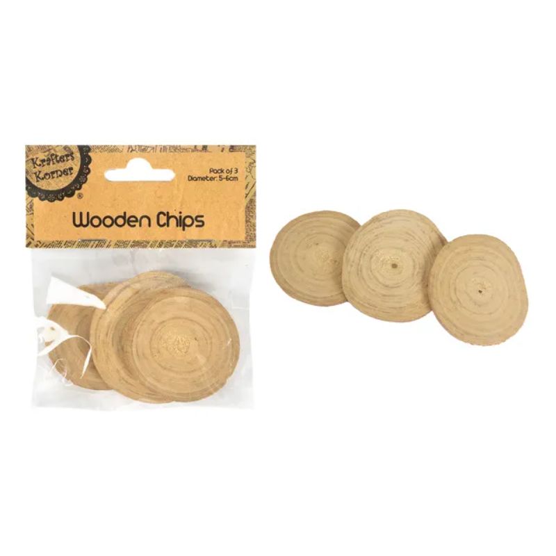 3 Pack Natural Colour Wooden Chips - 5cm