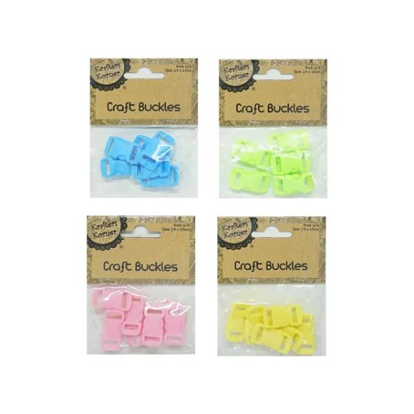 6 Pack Small Craft Buckles - 2.9cm x 1.5cm