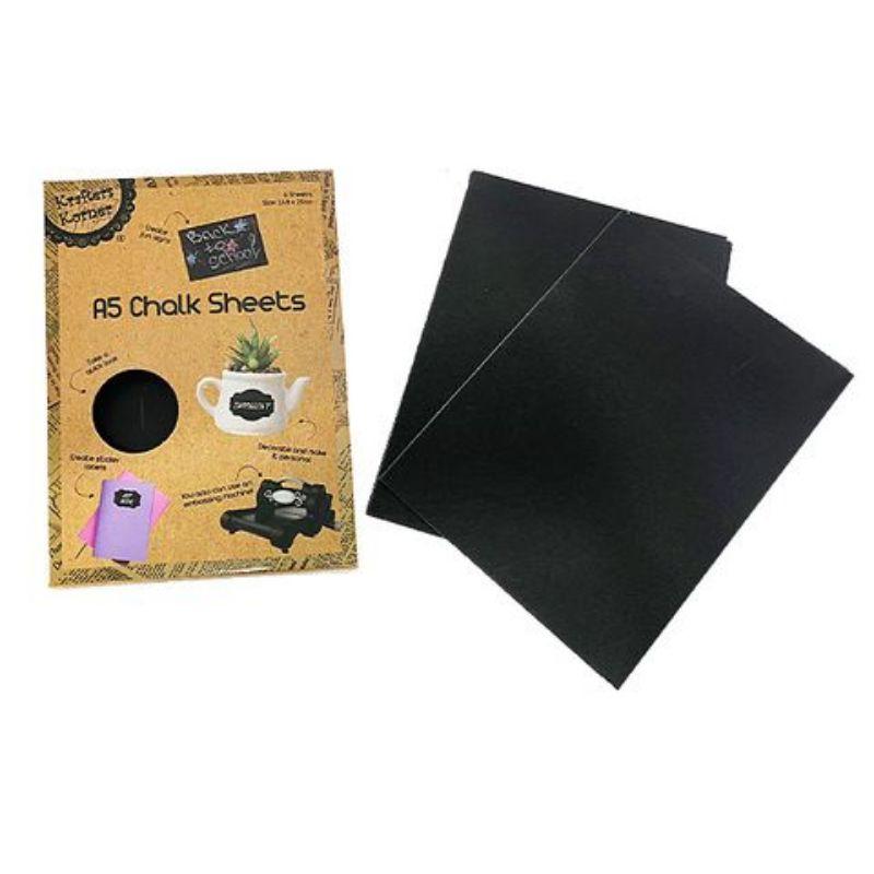 6 Pack Chalk Sheets - A5