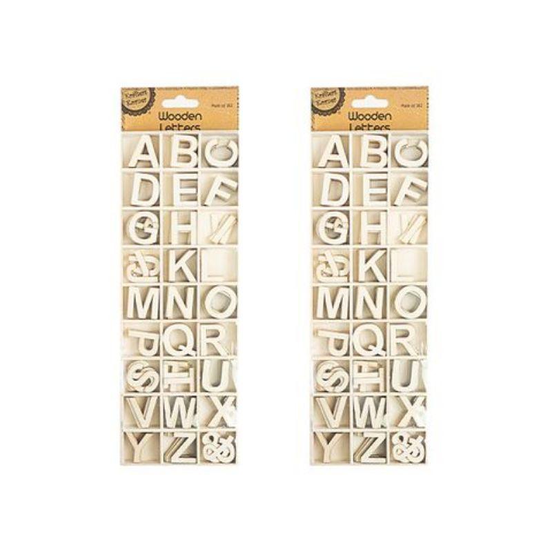 162 Pack Wooden Letters - 3cm
