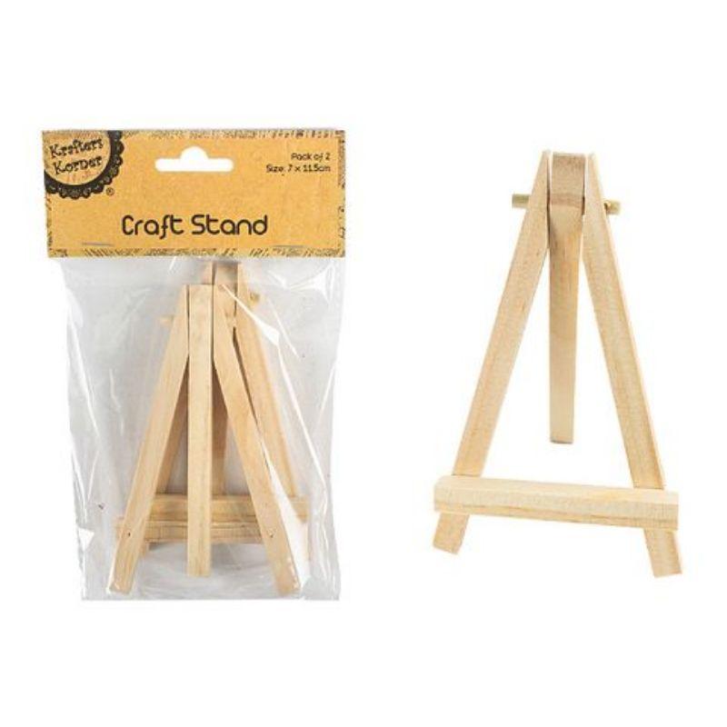 2 Pack Craft Wooden Stands - 7cm x 11.5cm