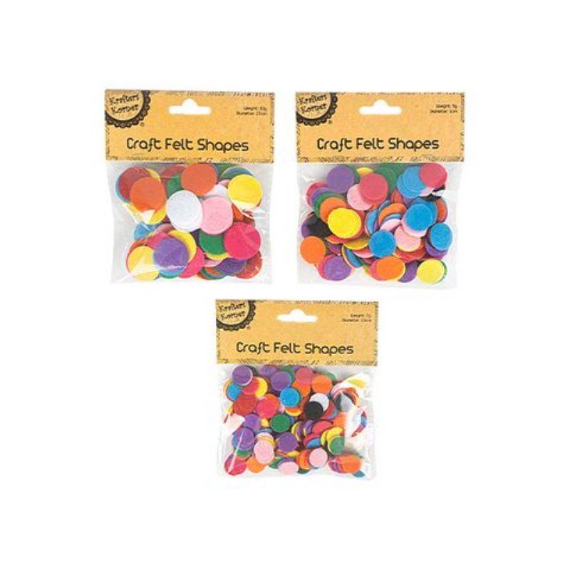 Craft Felt Shapes - 12g