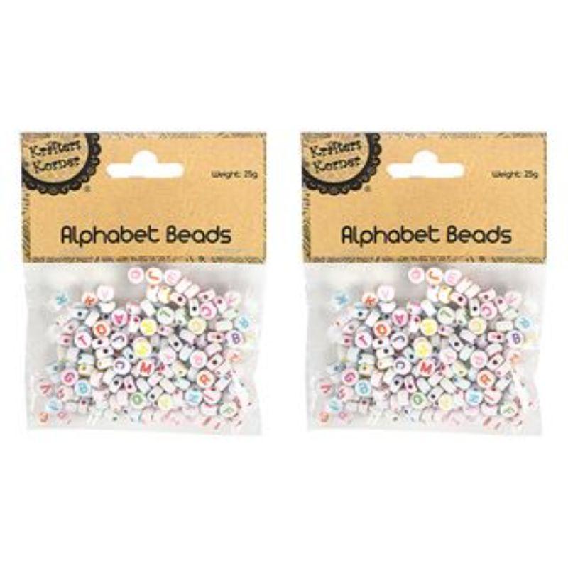 Pony Beads with Letters - 25g