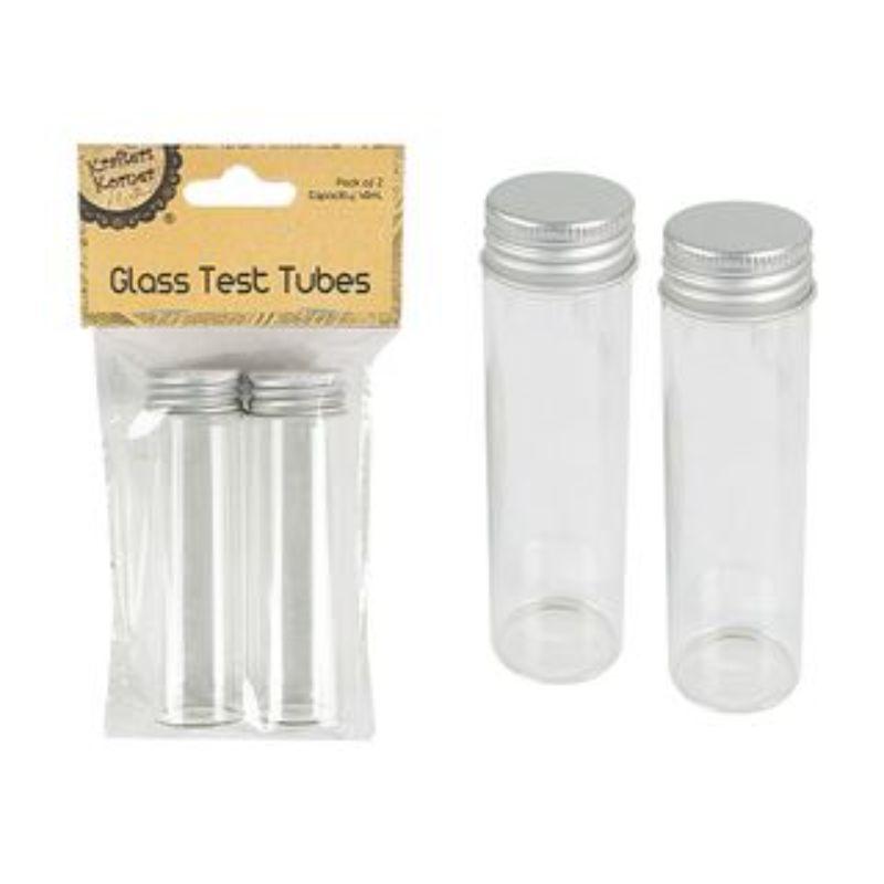 2 Pack Screw Top Glass Bottles - 40ml