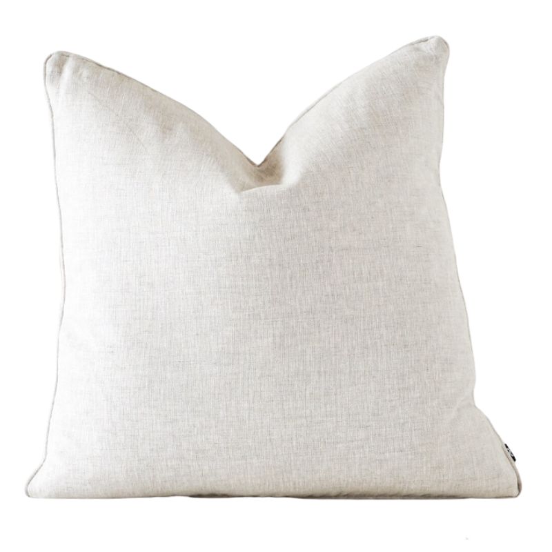 Natural Linen Feather Insert Indoor Cushion - 50cm x 50cm