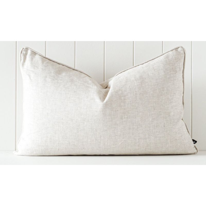 Natural Linen Feather Insert Indoor Cushion - 60cm x40cm