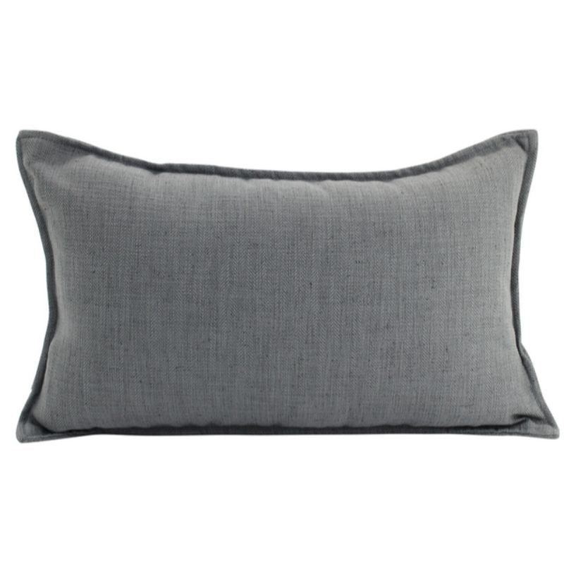 Dark Grey Linen Cushion - 30cm x 50cm