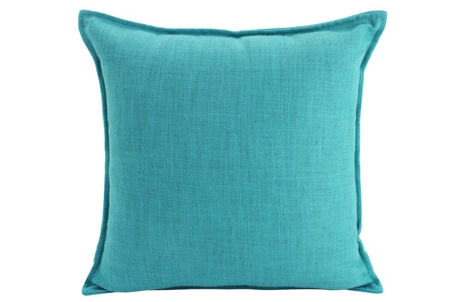 Linen Turquoise Cushion - 45cm x 45cm