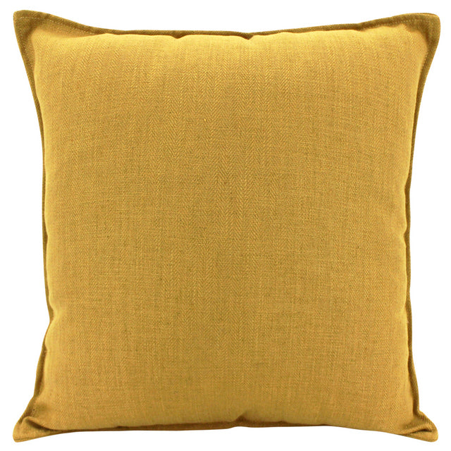 Mustard Linen Cushion - 45cm x 45cm