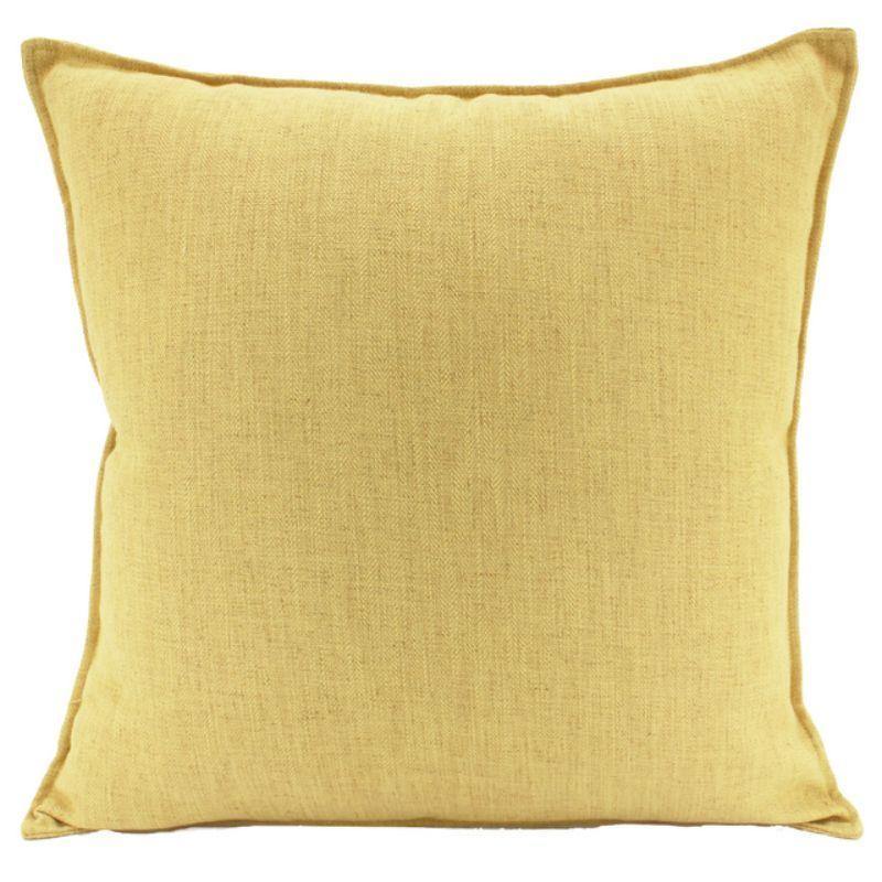 Yellow Linen Cushion - 55cm x 55cm - The Base Warehouse