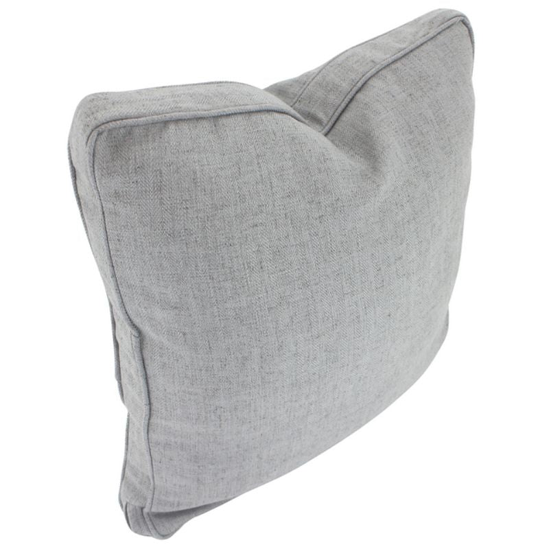 Light Grey Linen Solid Walled Cushion - 50cm x 50cm