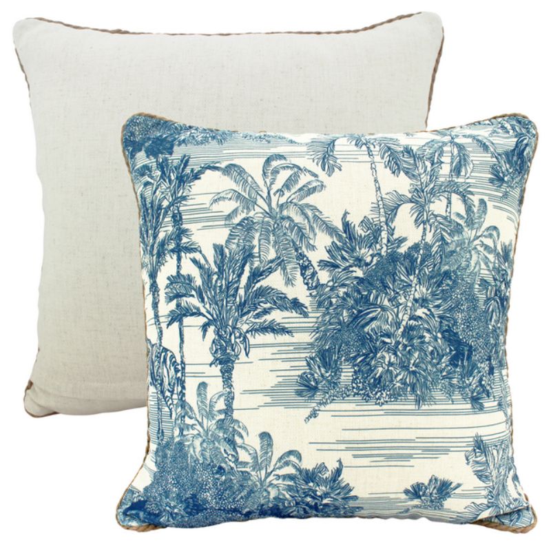 Tropic Hamptons Linen Cushion - 50cm x 50cm