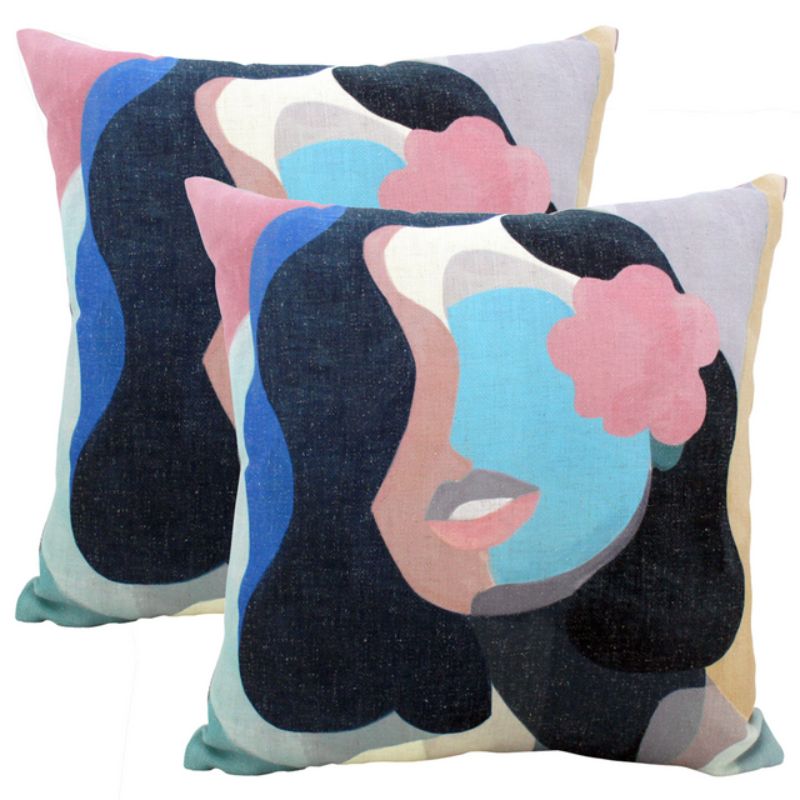Abstract Beauty Linen Cushion - 50cm x 50cm