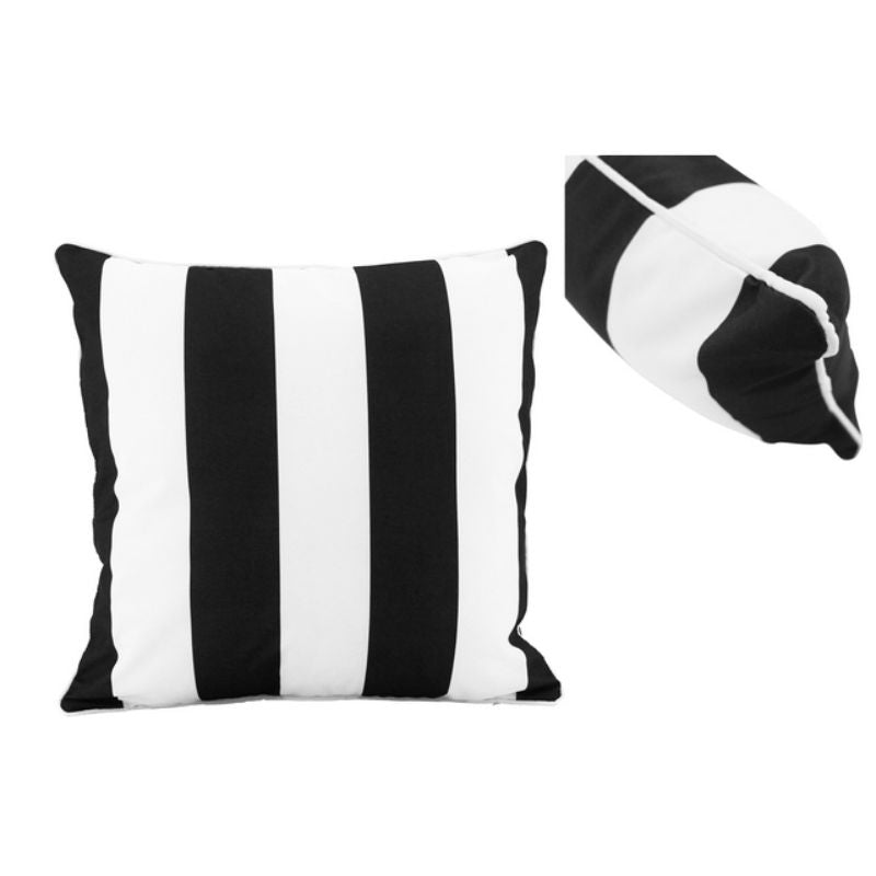 Black Stripe Cushion - 50cm x 50cm
