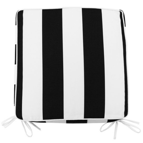 Black Stripe Chairpad - 42cm x 42cm