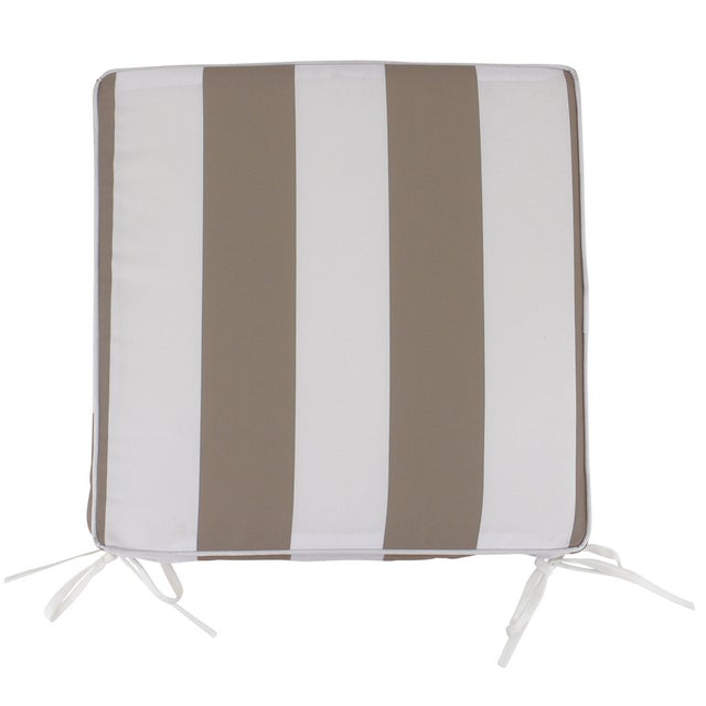 Latte Stripe Cushion Chairpad - 42cm x 42cm