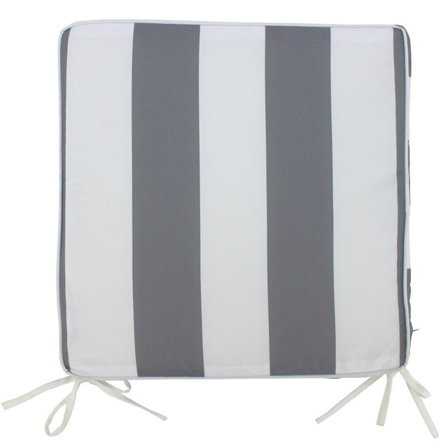 Grey Stripe Chairpad - 42cm x 42cm