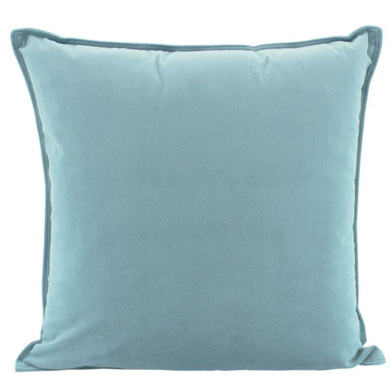 Steel Blue Velvet Cushion - 45cm x 45cm - The Base Warehouse