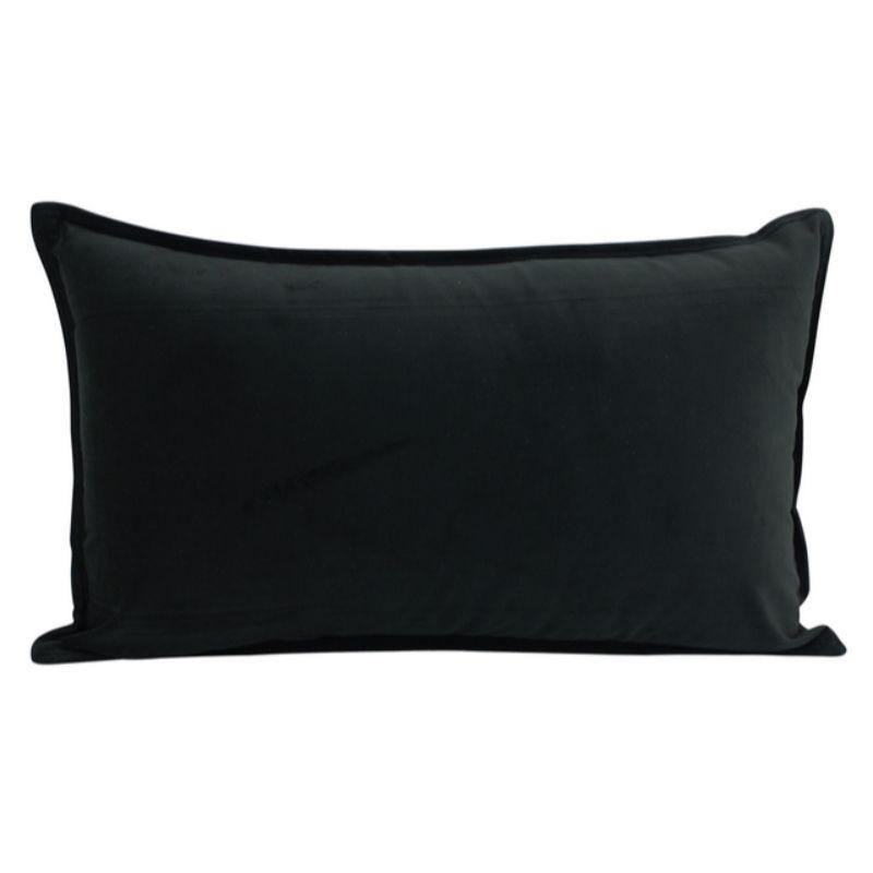 Black Velvet Cushion - 30cm x 50cm - The Base Warehouse