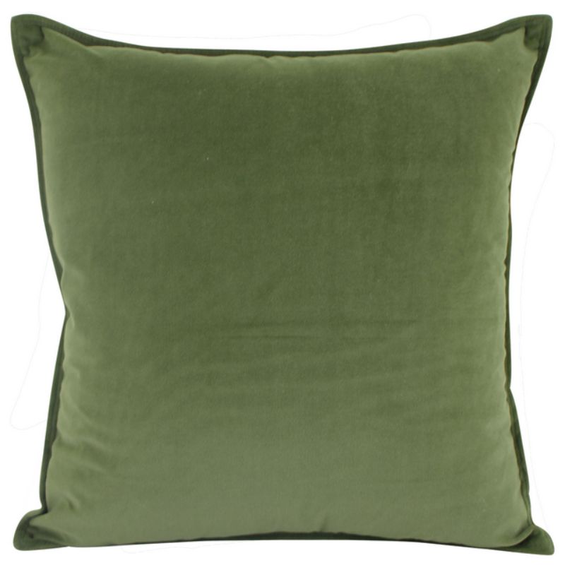 Olive Velvet Cushion - 55cm x 55cm
