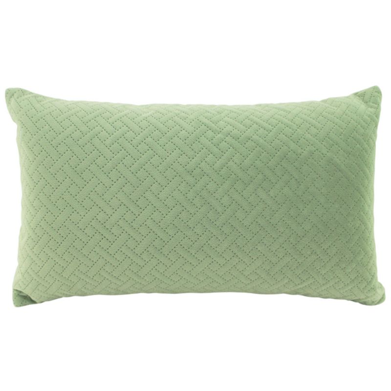 Sage Velvet Brick Cushion - 30cm x 50cm
