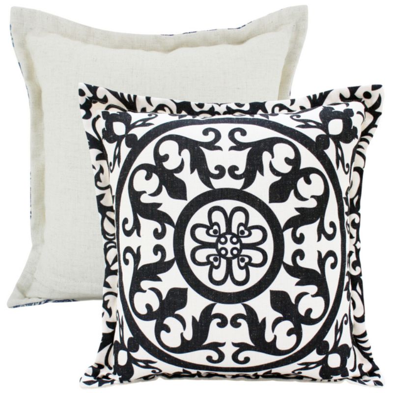 Black Cape Linen Cushion - 50cm x 50cm