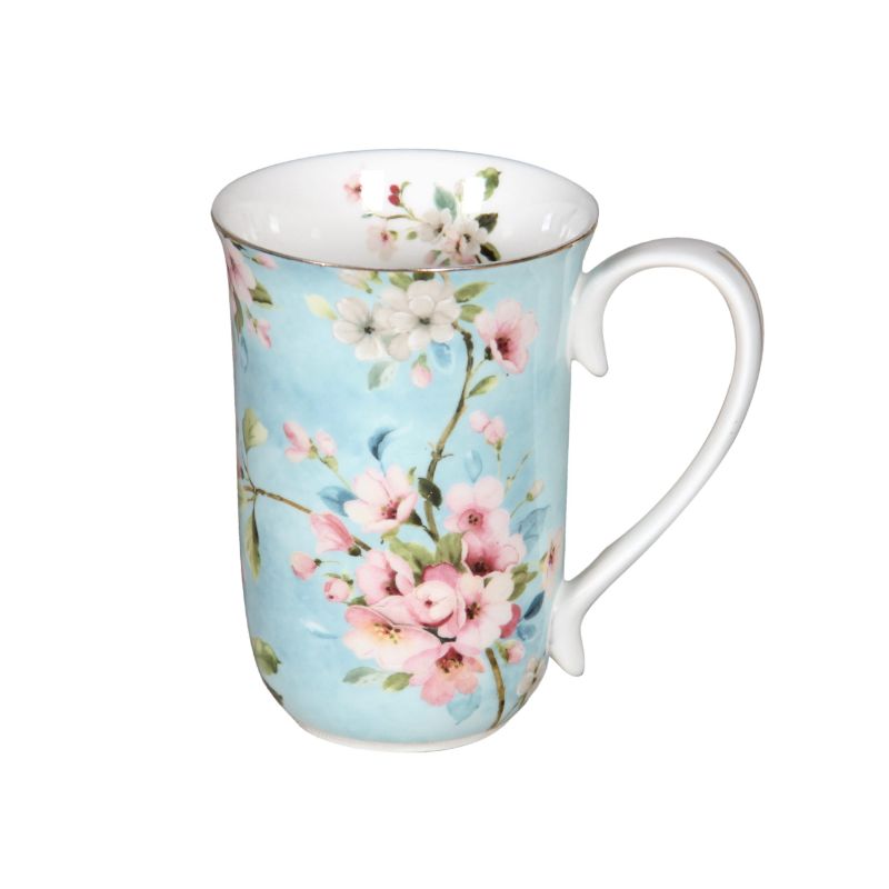 Peach Blossom Blue Mug - 405ml