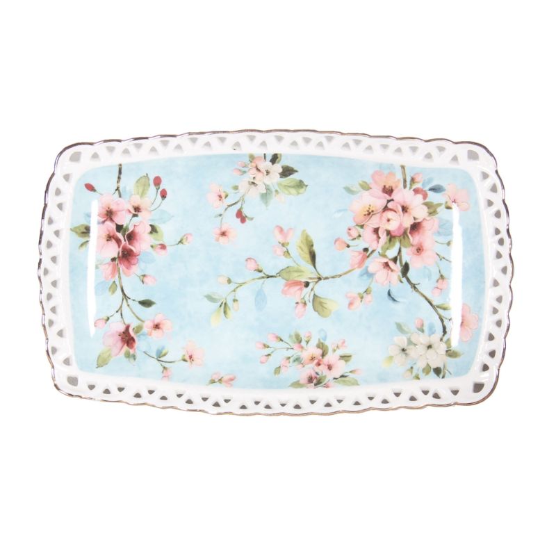 Peach Blossom Plate - 25cm x 15cm