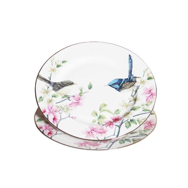 2 Pack Blue Wren Dessert Plate - 19cm