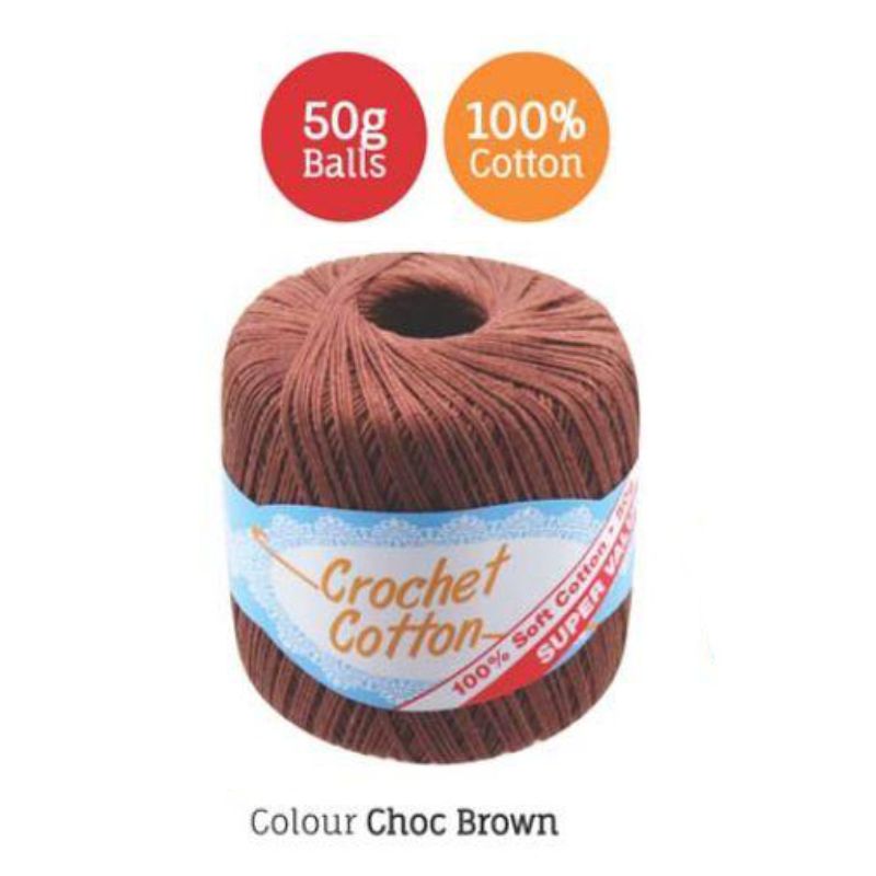 Choc Brown Crochet Cotton - 50g