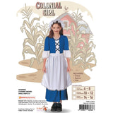 Load image into Gallery viewer, Blue &amp; White Colonial Girl Costume - Child M
