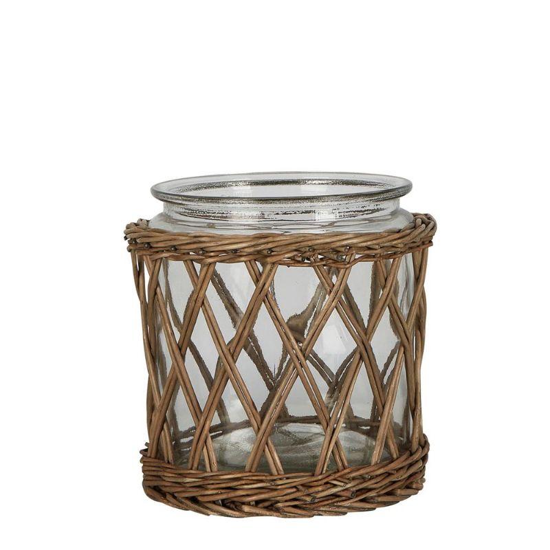 Bora Rattan Hurricane Candle Holder Large Natural