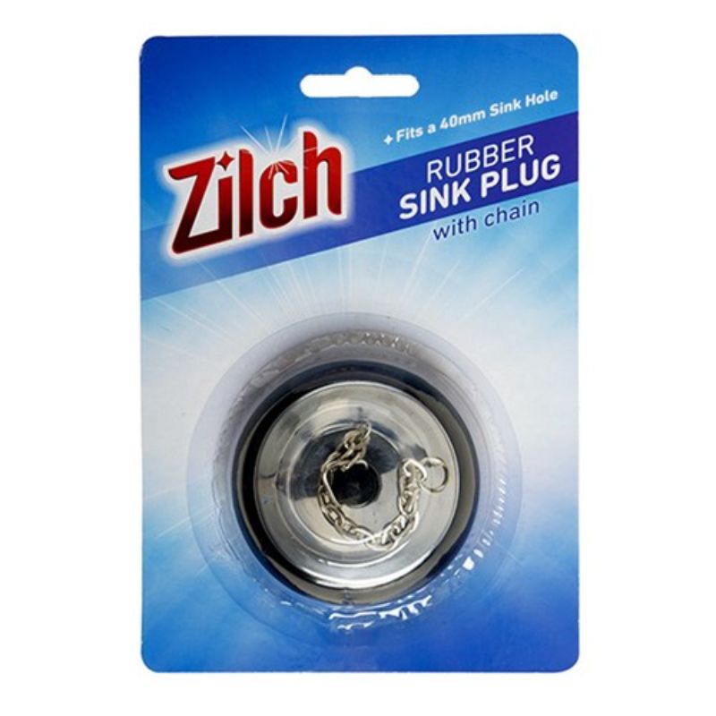 Rubber Sink Plug with Chain - Fits a 4cm Sink Hole