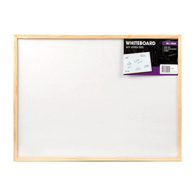 Wooden Frame Whiteboard - 60cm x 45cm