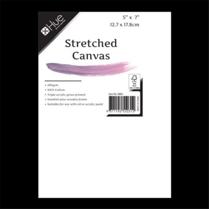 Canvas Stretched Cotton 280gsm 17mm 5x7in W16.1 FSC 100%