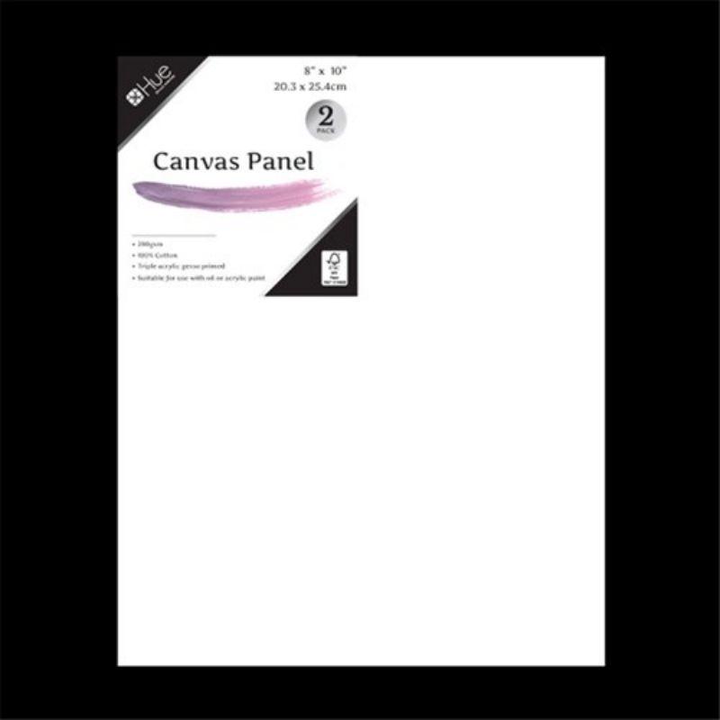 Canvas Panel Cotton 280gsm 3mm 8x10in 2pk P3.1 FSC Mix 70%