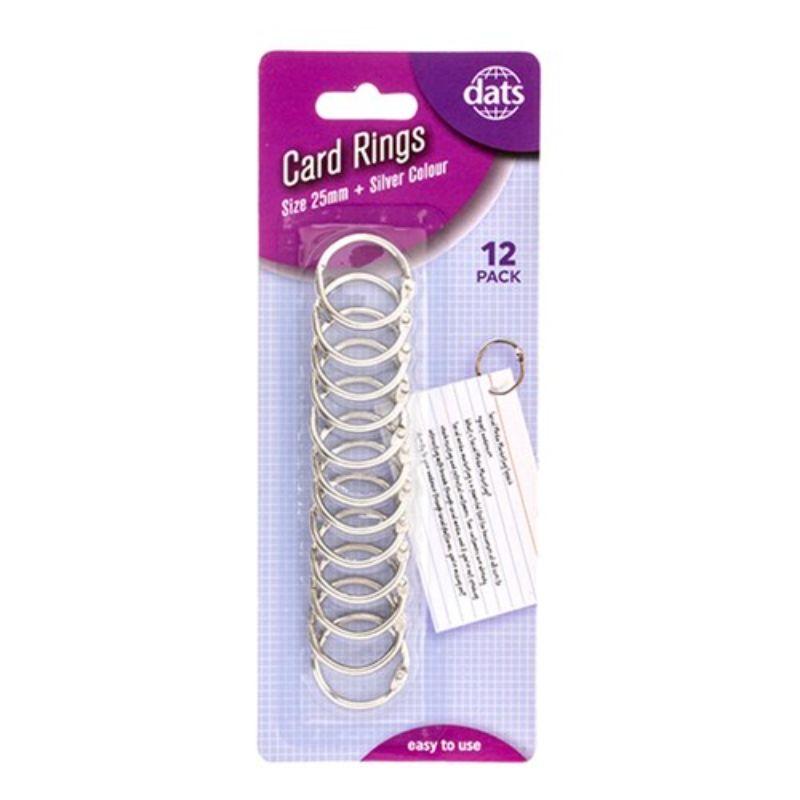 Card Ring Silver 25mm 12pk