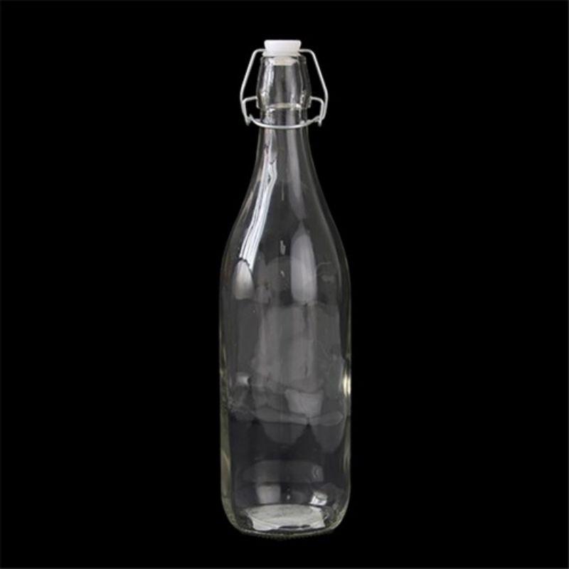 Clear Round Glass Bottle - 990ml