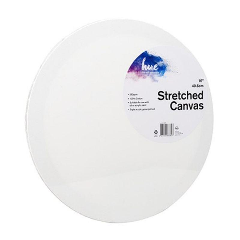 Canvas Stretched Cotton Round 280gsm 18mm 16in/40.6cm