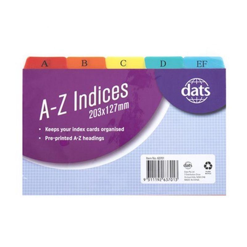 Index Card Dividers A-Z 20.3x12.7cm