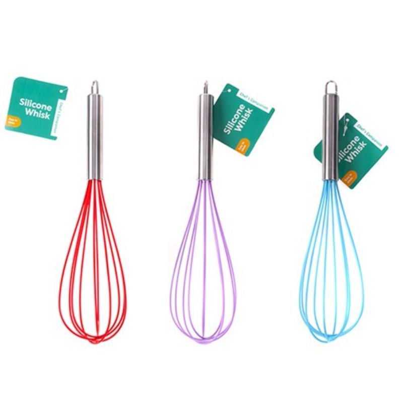Whisk Silicone 30cm 3 Asst Cols