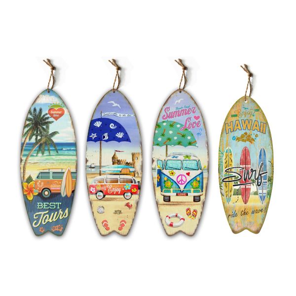 Kombi Beach Wall Hanging Decor - 30cm x 1.8cm x 78cm