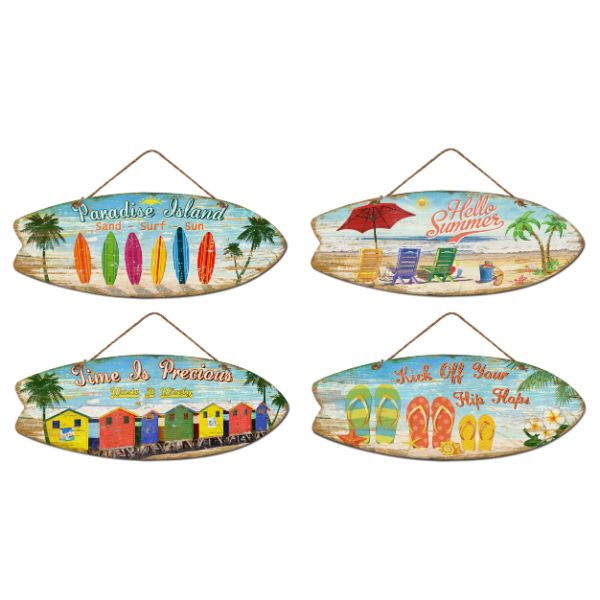 Beach Time Wall Hanging Decor - 30cm x 1.8cm x 78cm