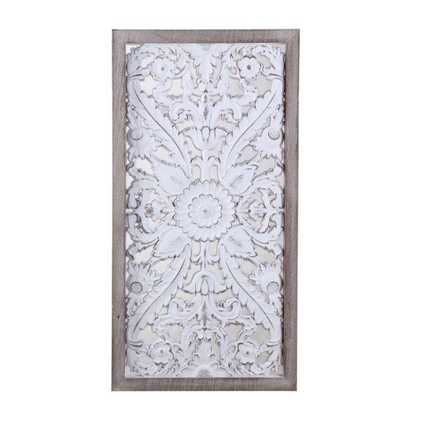 Rectangle Carved Wall Decor - 82cm x 42cm x 3cm