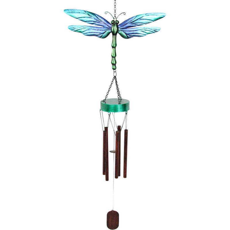 Blue Dragonfly Metal Wind Chime - 80cm