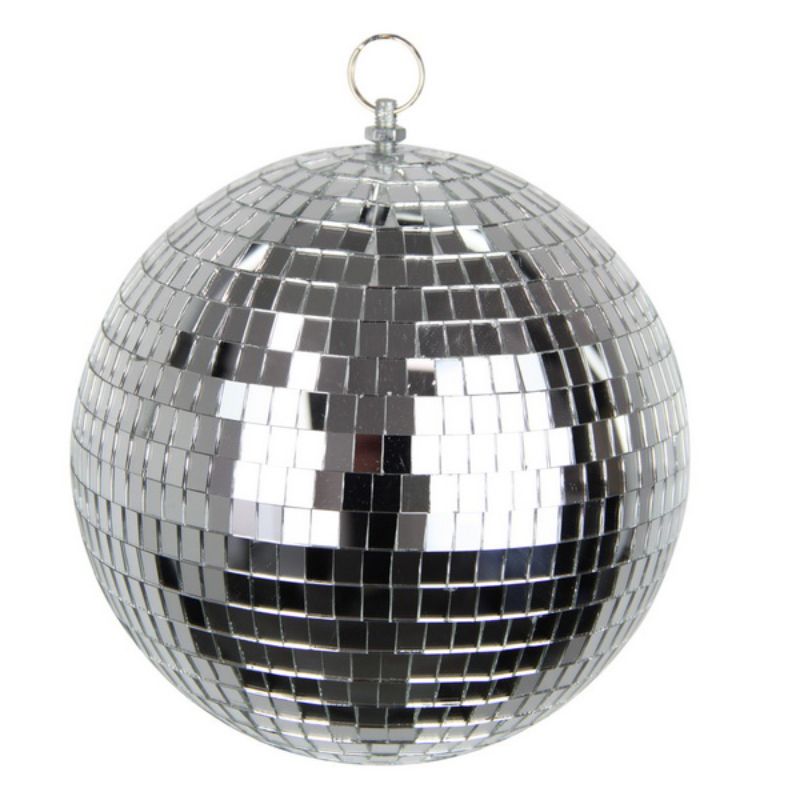 Silver Disco Mirror Ball - 20cm