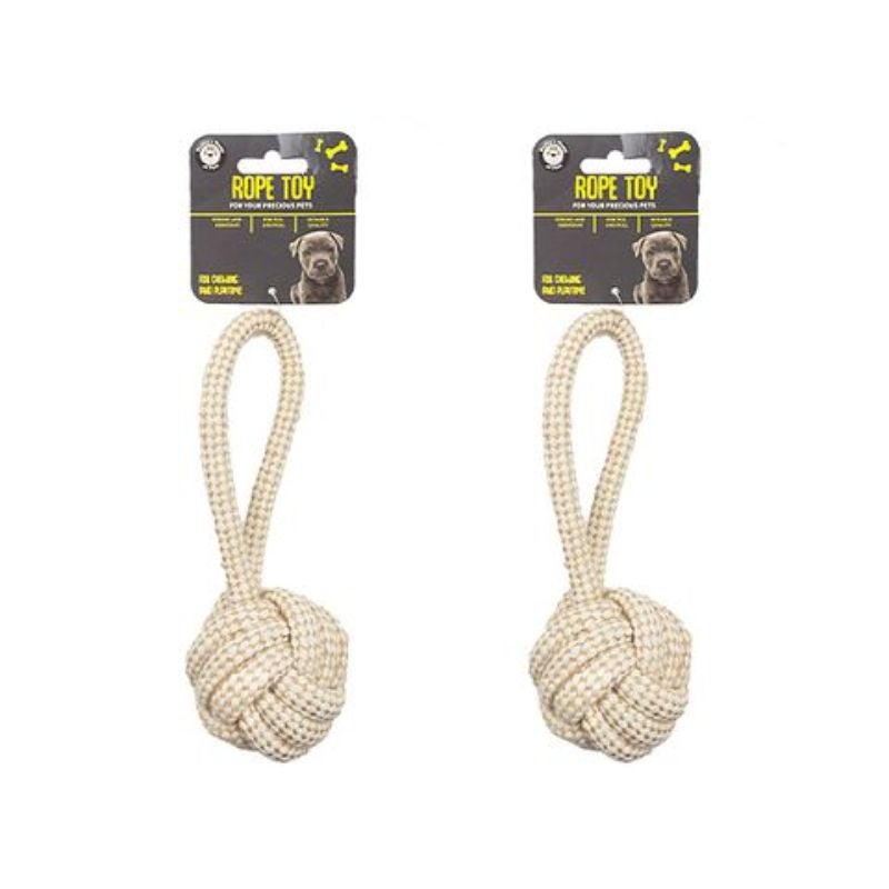 Dog Natural Rope Knot Toy - 21cm x 6cm